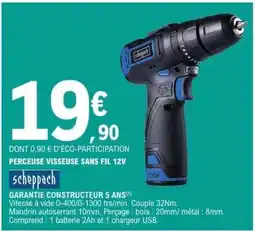 E.Leclerc PERCEUSE VISSEUSE SANS FIL 12V offre
