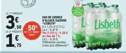 E.Leclerc EAU DE SOURCE D'ALSACE GAZEUSE 'LISBETH' offre