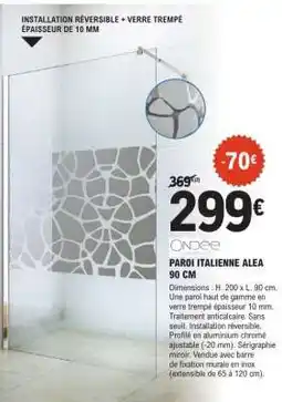 E.Leclerc PAROI ITALIENNE ALEA 90 CM offre