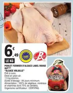 E.Leclerc POULET FERMIER D'ALSACE LABEL ROUGE IGP offre
