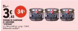 E.Leclerc TERRINE DE CAMPAGNE À L'ANCIENNE STÉPHAN offre