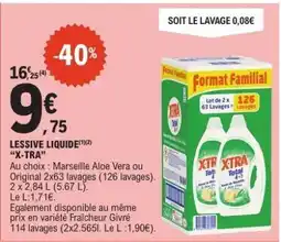 E.Leclerc LESSIVE LIQUIDE X-TRA offre