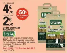 E.Leclerc LITIÈRE GRANULÉ DE MISCANTHUS offre