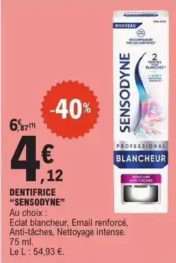 E.Leclerc Dentifrice Sensodyne offre