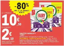 E.Leclerc TABLETTES VAISSELLE FAIRY offre