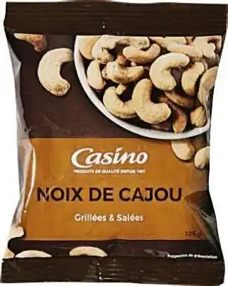 Casino Supermarchés Noix de Cajou Grillées et salées offre