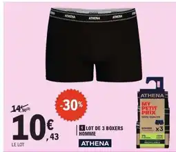 E.Leclerc 1 LOT DE 3 BOXERS HOMME offre