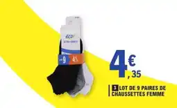 E.Leclerc Lot de 9 paires de chaussettes femme offre