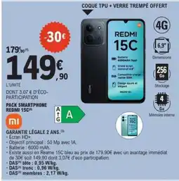 E.Leclerc PACK SMARTPHONE REDMI 15C offre