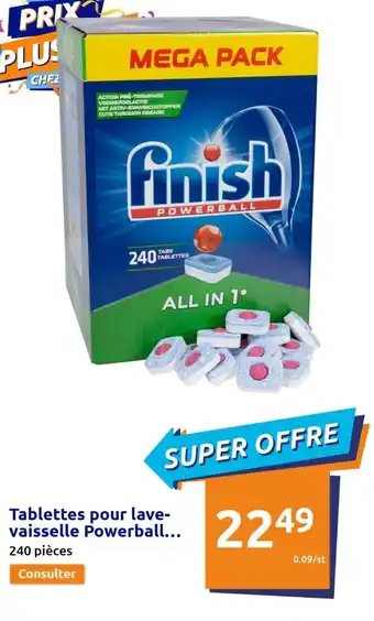 Action Tablettes pour lave-vaiselle Powerball offre
