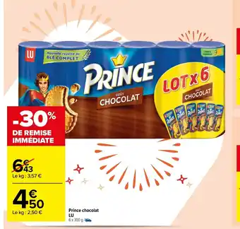 Carrefour Market Prince chocolat LU offre