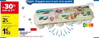 Carrefour Market 12X œufs plein air Carrefour offre
