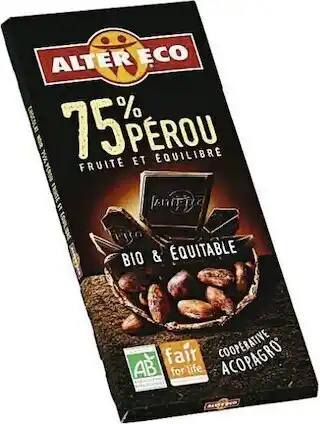 Chocolat Noir 75% Pérou