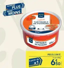 METRO Tartinable de poivrons metro chef élaboré en france offre
