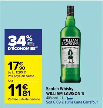 Carrefour Market Scotch Whisky William Lawson's offre