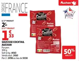 Auchan Saucisse cocktail auchan offre
