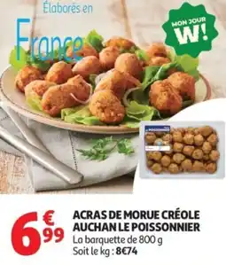 Auchan Acras de morue créole auchan le poissonnier offre