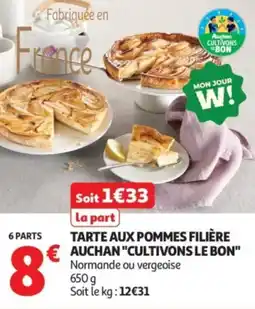 Auchan Tarte aux pommes filière auchan cultivons le bon offre