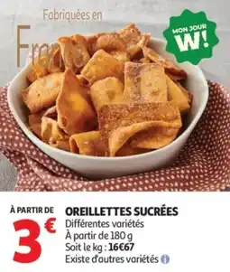 Auchan Oreillettes sucrées offre