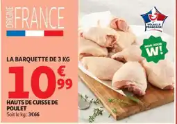 Auchan Hauts de cuisse de poulet offre