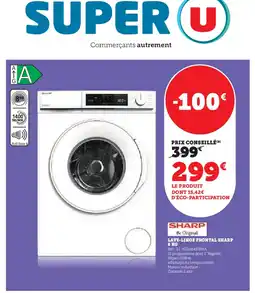 Super U SHARP Lave-linge frontal offre