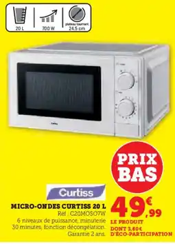 Super U CURTISS Micro-ondes offre