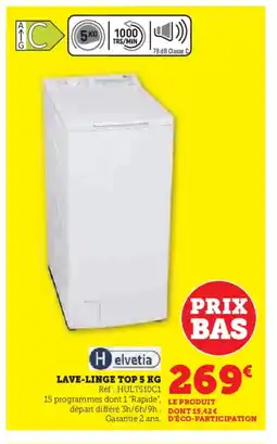 Super U HELVETIA Lave-linge top offre