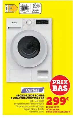 Super U CURTISS Seche-linge pompe a chaleur offre