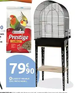 Mr Bricolage Cage et meuble chic patio noir offre