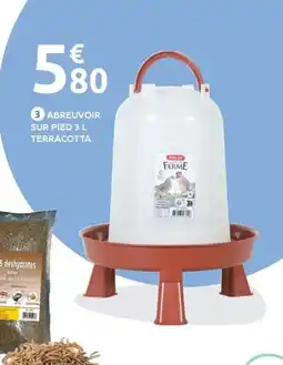 Mr Bricolage Abreuvoir sur pied terracotta offre