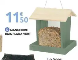 Mr Bricolage Mangeoire bois flora vert offre
