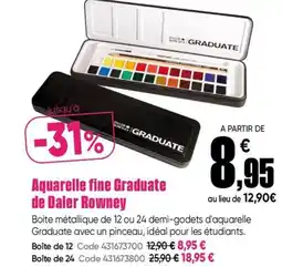 Dalbe Aquarelle fine Graduate de Daler Rowney offre
