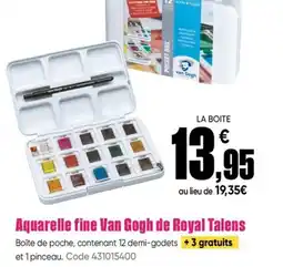 Dalbe Aquarelle fine Van Gogh de Royal Talens offre