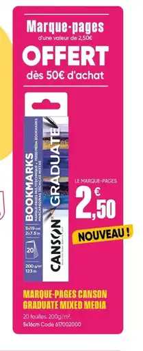 Dalbe Marque-pages canson graduate mixed media offre