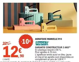 E.Leclerc RAPID Agrafeuse manuelle r13 offre