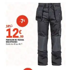 E.Leclerc Pantalon de travail multipoches offre