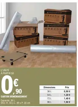 E.Leclerc Carton déménagement offre