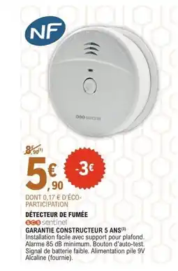 E.Leclerc Détecteur de fumée offre
