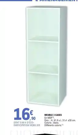 E.Leclerc Meuble 3 cases offre