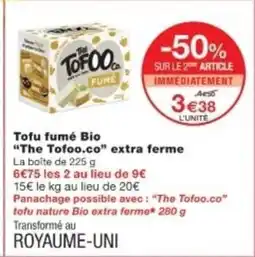Monop' THE TOFOO.CO Tofu fumé Bio extra ferme offre