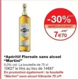Monop' MARTINI Apéritif Floreale sans alcool offre