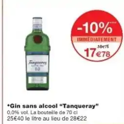 Monop' TANQUERAY Gin sans alcool offre