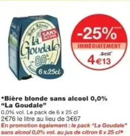 Monop' LA GOUDALE Bière blonde sans alcool 0,0% offre