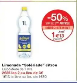 Monop' SOLÉRIADE Limonade citron offre