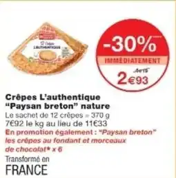 Monop' PAYSAN BRETON Crêpes L'authentique nature offre