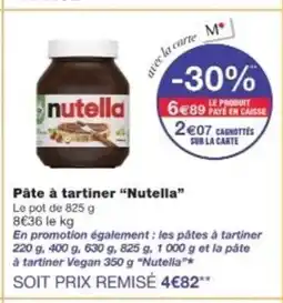 Monop' NUTELLA Pâte à tartiner offre