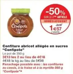 Monop' CONFIPOTE Confiture abricot allégée en sucres offre