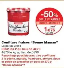 Monop' BONNE MAMAN Confiture fraises offre