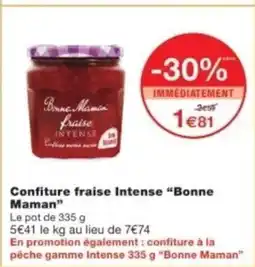 Monop' BONNE MAMAN Confiture fraise Intense offre