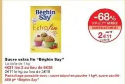 Monop' BÉGHIN SAY Sucre extra fin offre